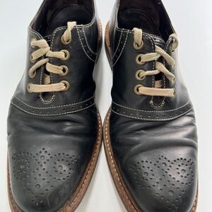 Cole Haan Shoes Mens 9.5 Black Oxford Plain Toe Lace Up C09123 -USED